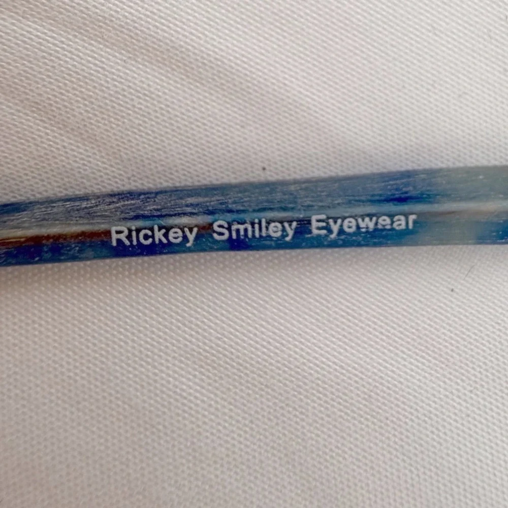 Rickey Smiley Eyewear RS 205 Blue Textured Cat Eye Optical Frames Chic 103-119